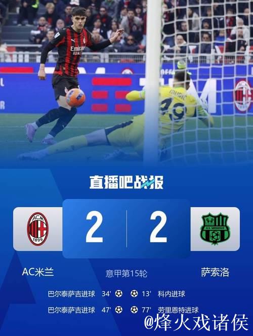 巴尔泰萨吉再度闪耀，荣膺米兰战萨索洛全队最佳